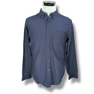 Outerknown Shirt Men’s Medium Blue Organic Cotton Long Sleeve Pocket Button-Down